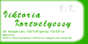 viktoria kortvelyessy business card